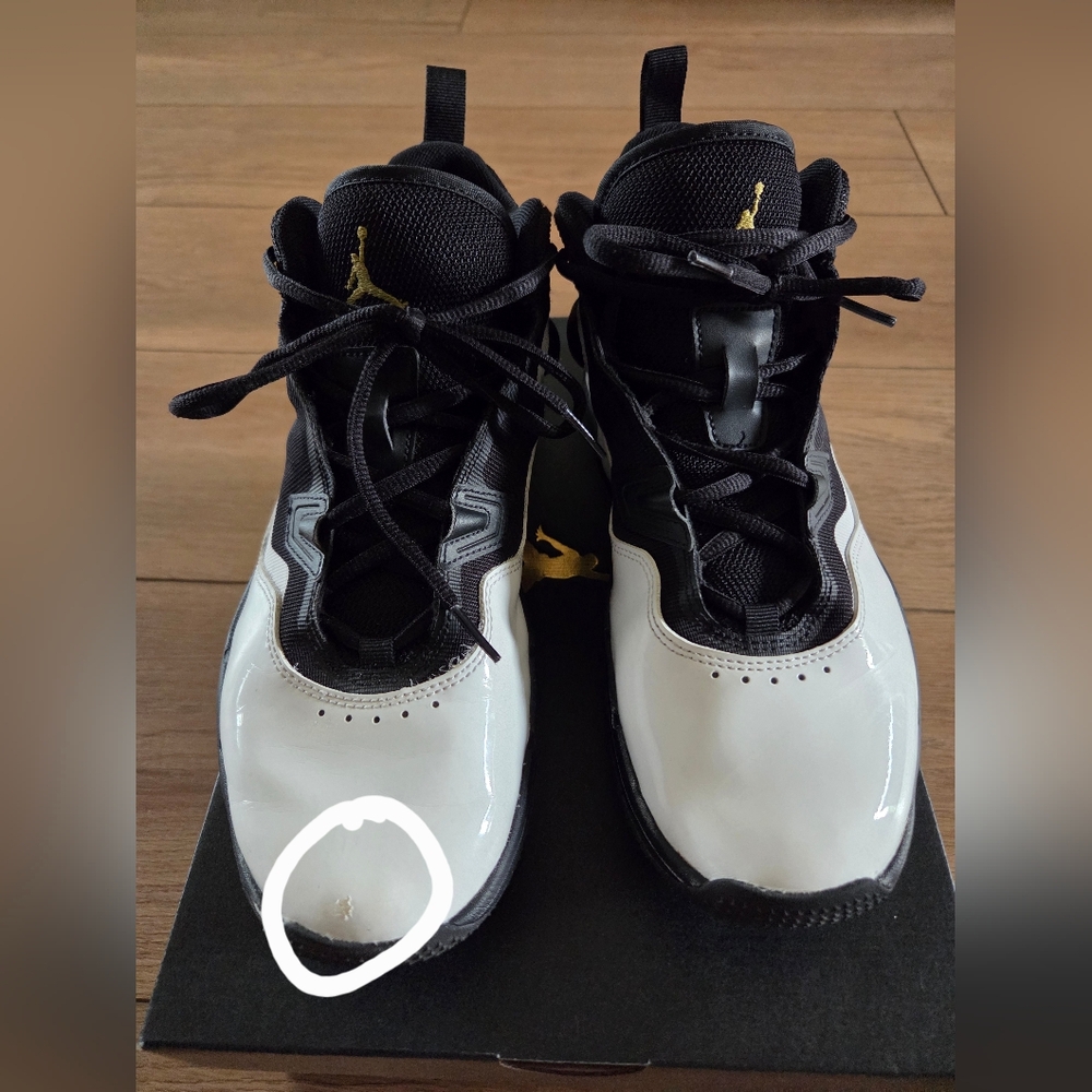 Jordan Stay Loyal 3 Black Metalic Gold White Athletic Men's Basketball Shoes - Picture 7 of 11